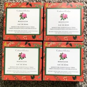 Crabtree & Evelyn Rosewater Moisture Essentials Trio lot of 4